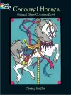 Carousel Horses Stained Glass Coloring Book cover