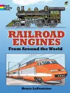 Railroad Engines from Around the World Coloring Book cover