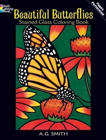Beautiful Butterflies Stained Glass Coloring Book cover