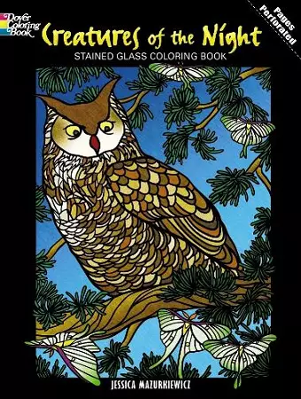 Creatures of the Night Stained Glass Coloring Book cover