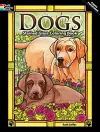Dogs Stained Glass Coloring Book cover