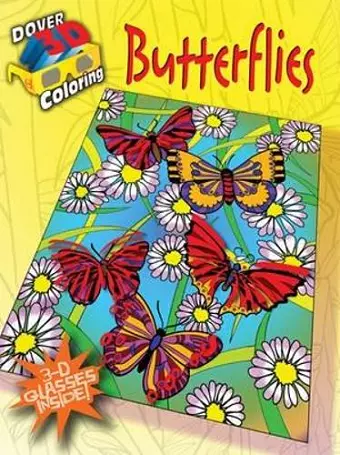 3-D Coloring Book - Butterflies cover
