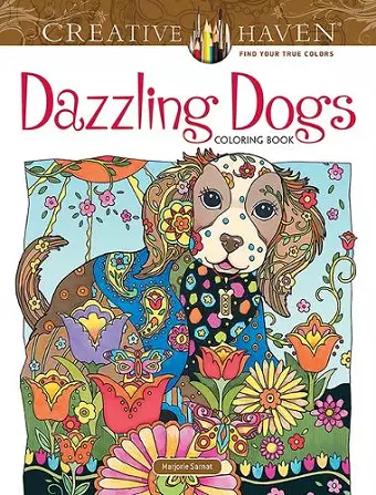 Creative Haven Dazzling Dogs Coloring Book cover