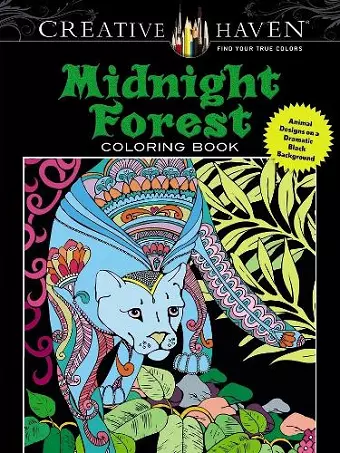 Creative Haven Midnight Forest Coloring Book cover