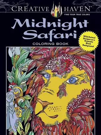 Creative Haven Midnight Safari Coloring Book cover