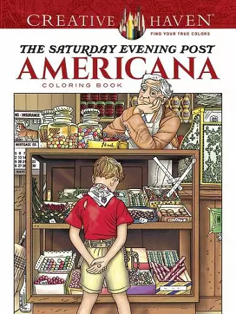 Creative Haven the Saturday Evening Post Americana Coloring Book cover
