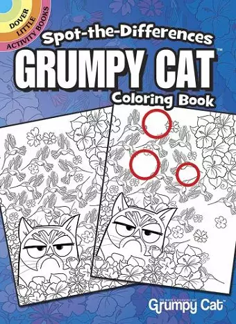 Spot-The-Differences Grumpy Cat Coloring Book cover