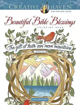 Creative Haven Beautiful Bible Blessings Coloring Book cover