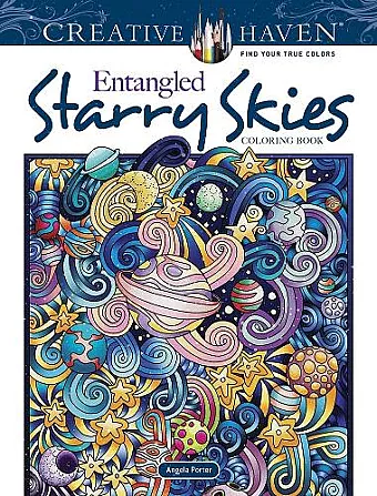 Creative Haven Entangled Starry Skies Coloring Book cover