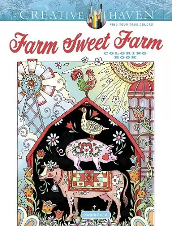 Creative Haven Farm Sweet Farm Coloring Book cover