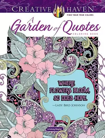 Creative Haven A Garden of Quotes Coloring Book cover