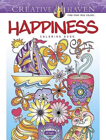 Creative Haven Happiness Coloring Book cover