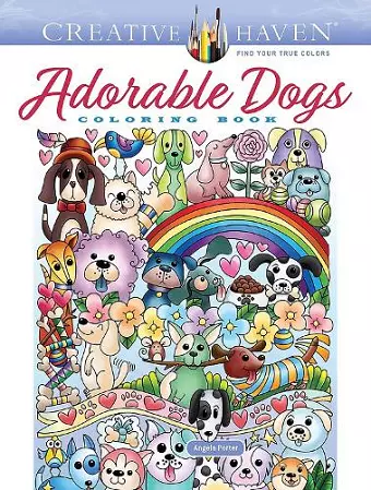 Creative Haven Adorable Dogs Coloring Book cover