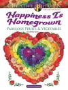 Creative Haven Happiness is Homegrown Coloring Book cover