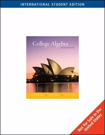 College Algebra, International Edition cover