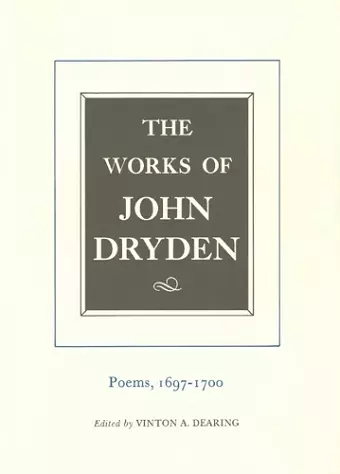 The Works of John Dryden, Volume VII cover