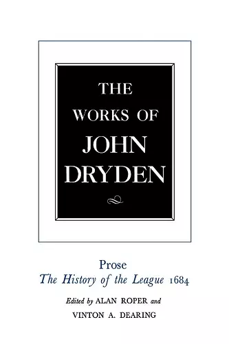 The Works of John Dryden, Volume XVIII cover