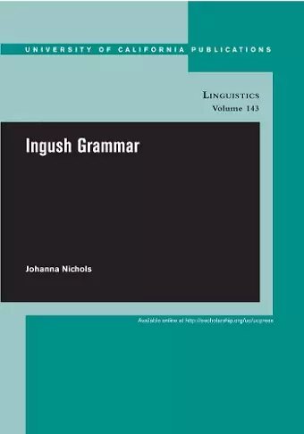 Ingush Grammar cover