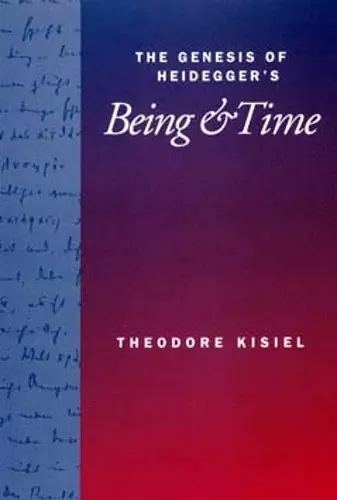 The Genesis of Heidegger's Being and Time cover