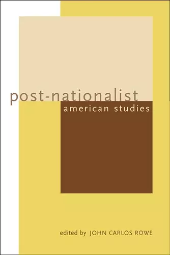 Post-Nationalist American Studies cover