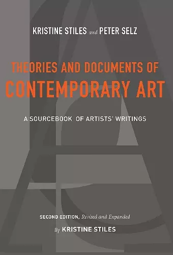 Theories and Documents of Contemporary Art cover