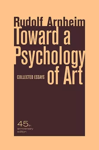 Toward a Psychology of Art cover