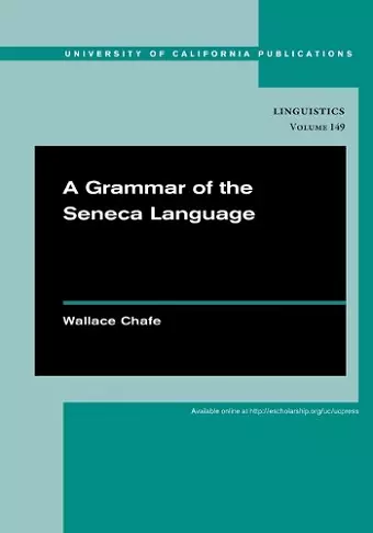 A Grammar of the Seneca Language cover