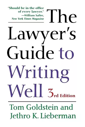 The Lawyer's Guide to Writing Well cover