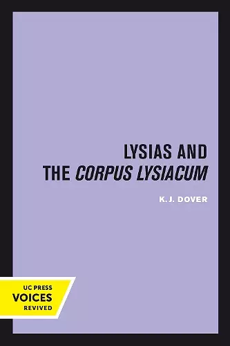 Lysias and the Corpus Lysiacum cover