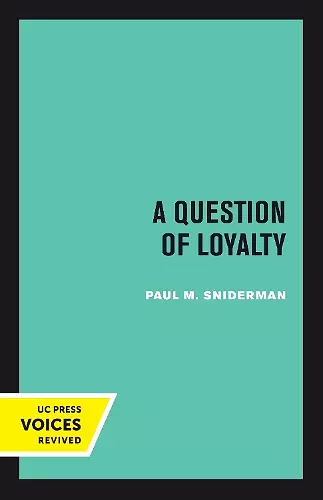 A Question of Loyalty cover