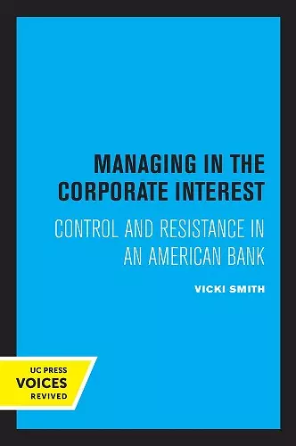 Managing in the Corporate Interest cover