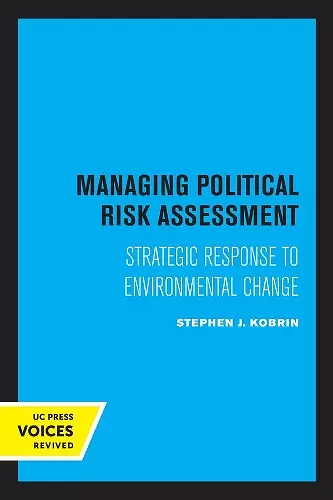 Managing Political Risk Assessment cover