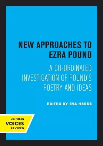 New Approaches to Ezra Pound cover