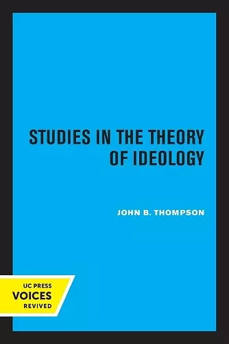 Studies in the Theory of Ideology cover