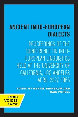 Ancient Indo-European Dialects cover