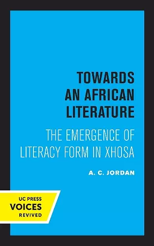 Towards an African Literature cover