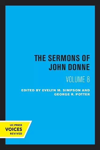 The Sermons of John Donne, Volume VIII cover