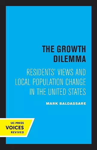 The Growth Dilemma cover