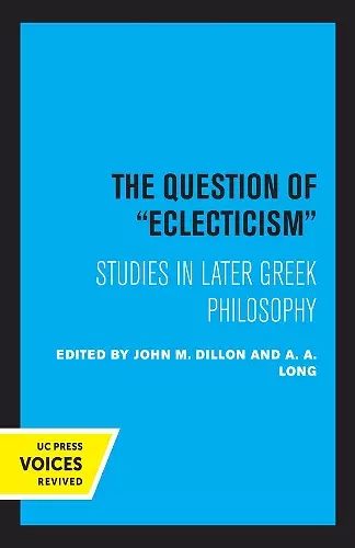 The Question of Eclecticism cover