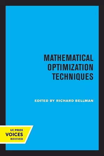 Mathematical Optimization Techniques cover