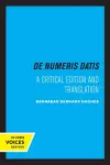 Jordanus de Nemore, de Numeris Datis cover