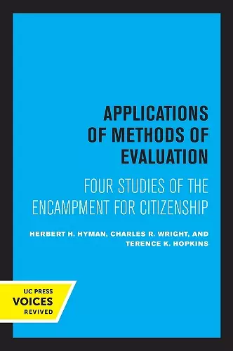 Applications of Methods of Evaluation cover