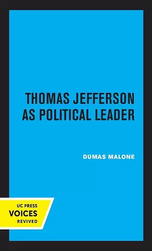 Thomas Jefferson as Political Leader cover