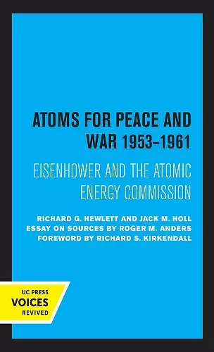 Atoms for Peace and War, 1953-1961 cover