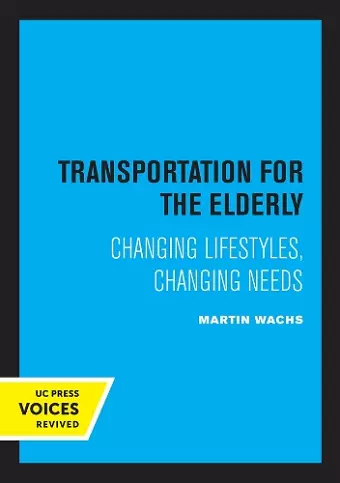 Transportation for the Elderly cover