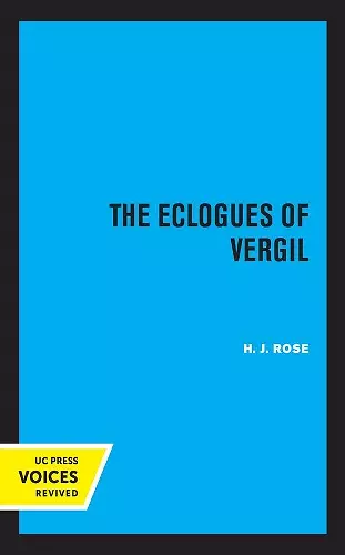 The Eclogues of Vergil cover