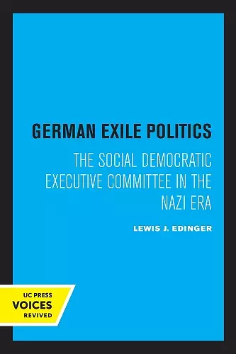 German Exile Politics cover