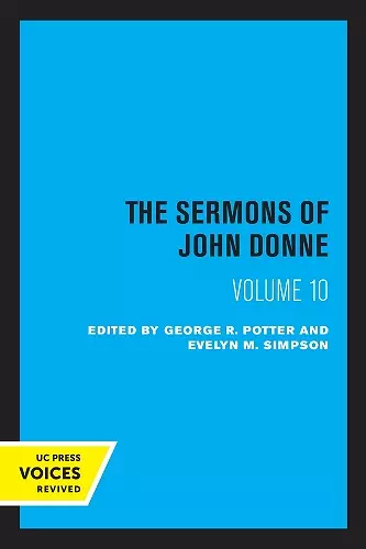 The Sermons of John Donne, Volume X cover