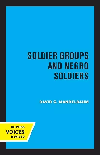 Soldier Groups and Negro Soldiers cover