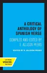 A Critical Anthology of Spanish Verse cover